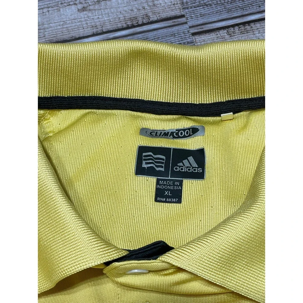 Adidas Men’s Polo Clima‎ Cool Yellow Size XL Logo